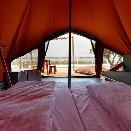 Holiday home Stylish Glamping Tent With Shaded Terrace & Ambient Lighting In District, Portugal
